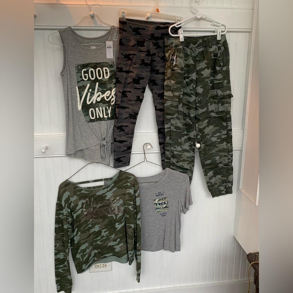 Girls size 12 Justice bundle - camo theme